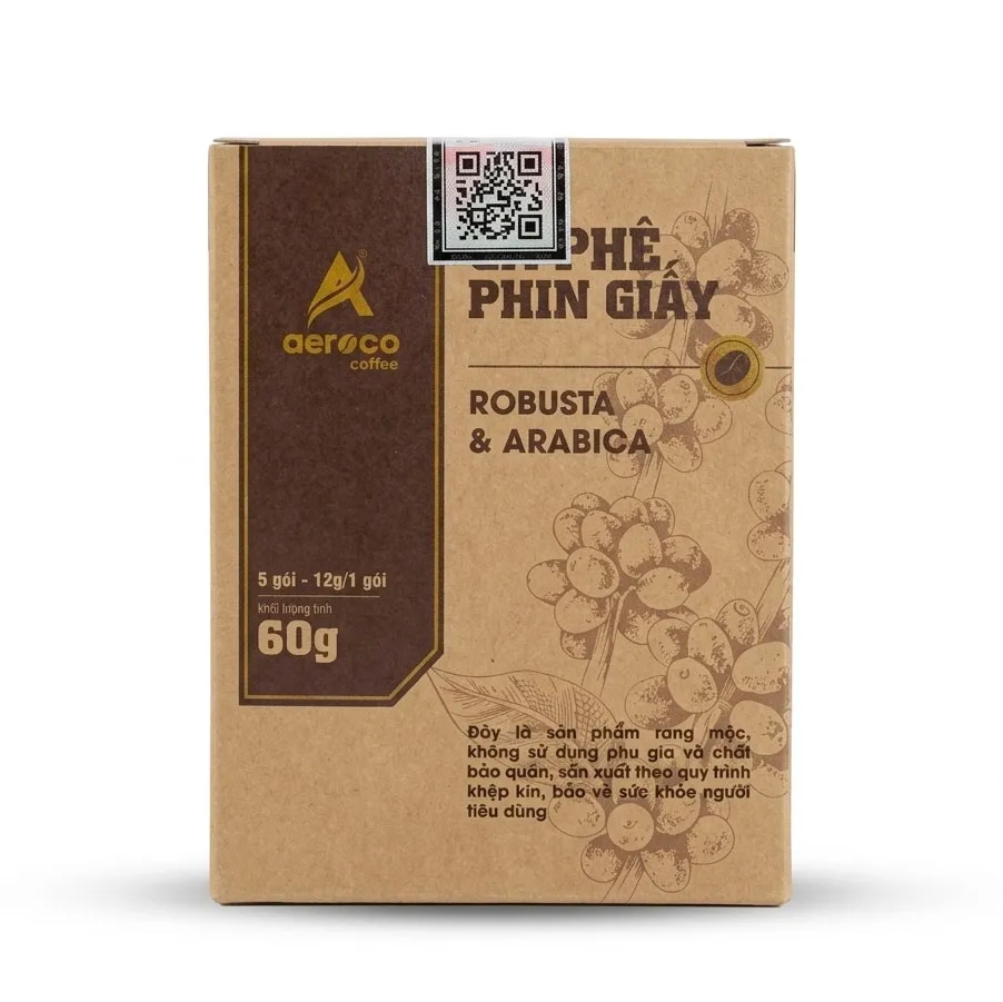 Cà phê phin giấy AEROCO – Hộp túi lọc 60g