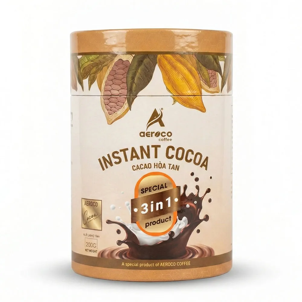 Ca cao Aeroco hoà tan 3in1 – hộp 200g