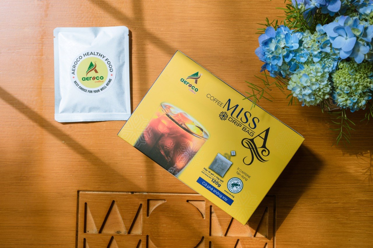 Cà phê túi nhúng Aeroco Miss A - Hộp 120g
